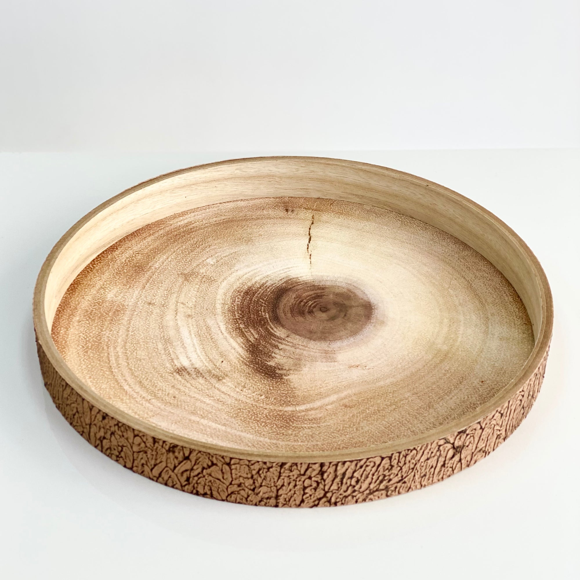 Trunk Round Wooden Tray