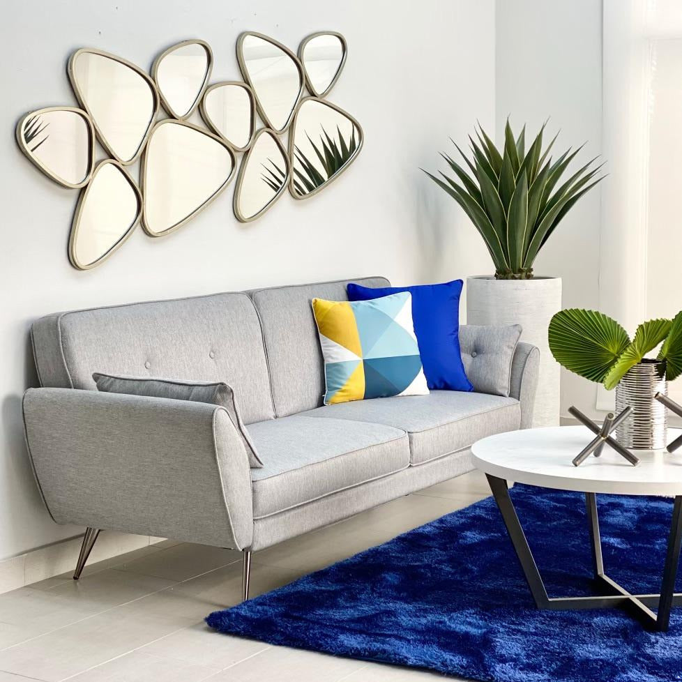 Islands Silver Oval Mirror Wall Decor