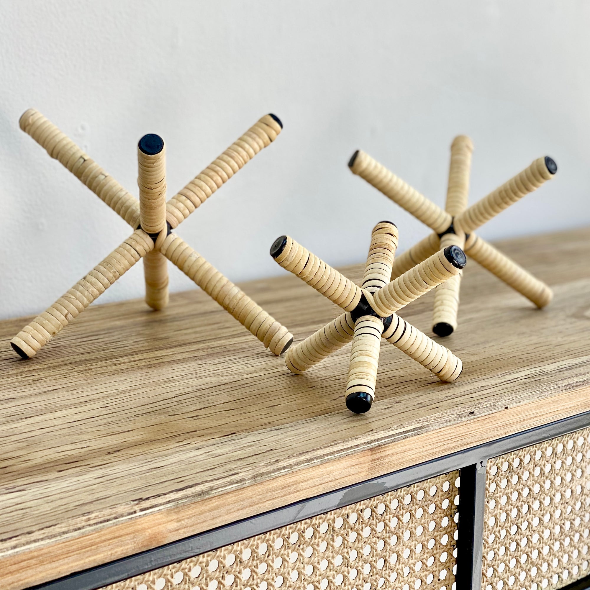 Rattan Jacks Set of Three