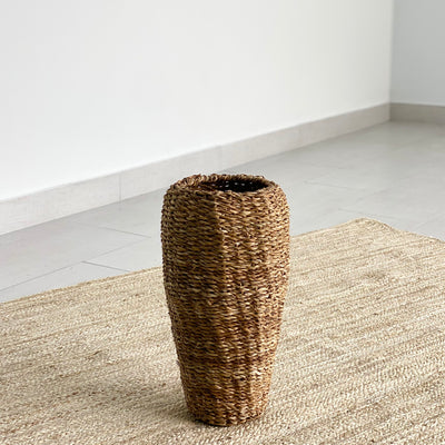 Round Conical Top wicker & Iron Frame Planter