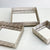 Silver Metal Square Tray with Mirror Surface