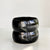 Ceramic Black Ribbed Vase