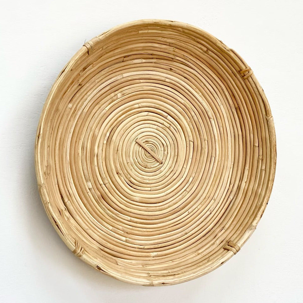 Large Round Cane Thali Plate