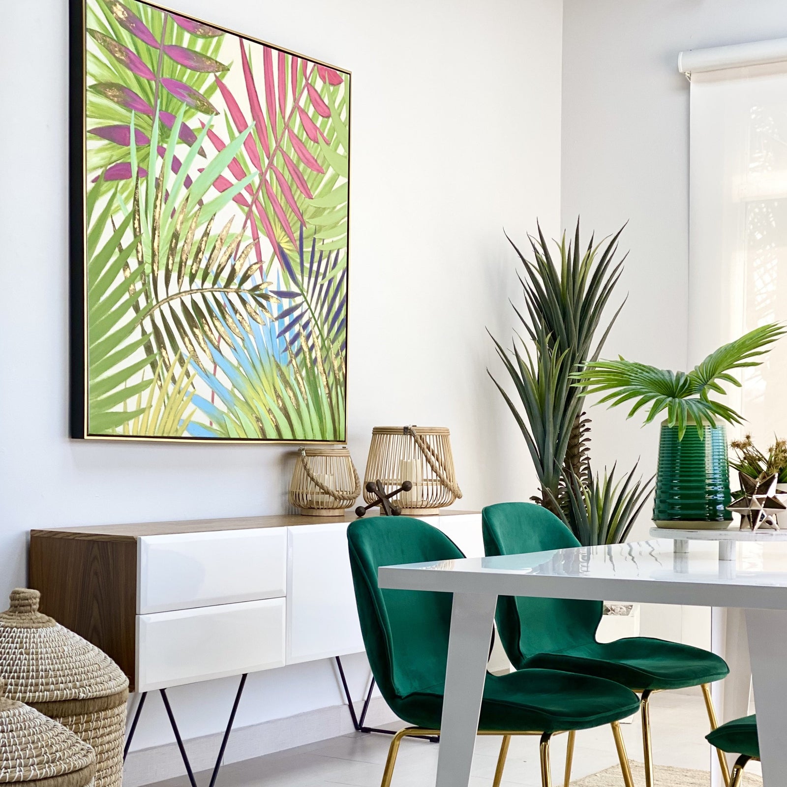 Tropical Oleo Leaf Canvas Art