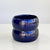 Ceramic Blue Ribbed Vase