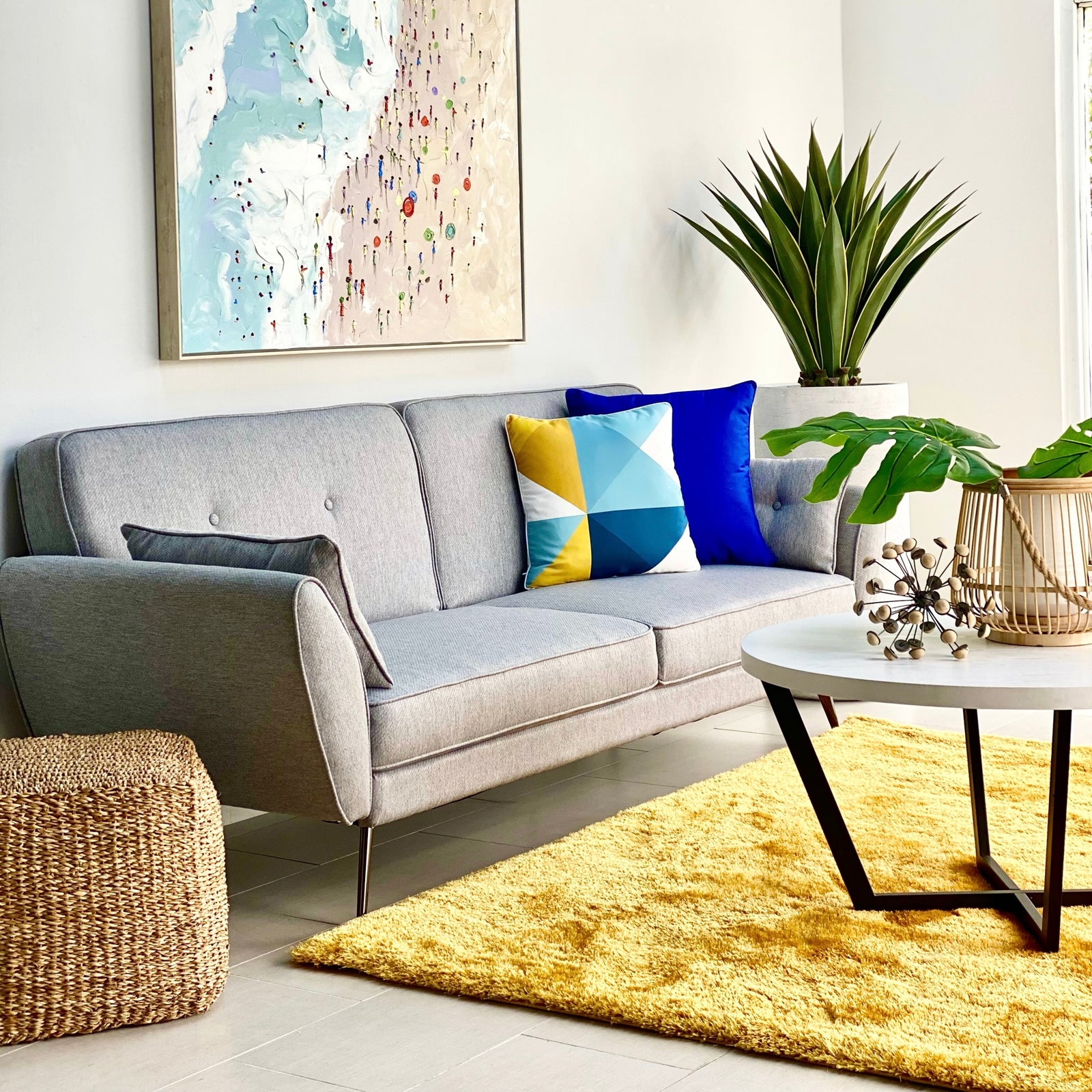 Frieda Mustard Shaggy Rug 5'x 7'