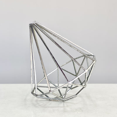 Silver Diamond Sculpture Table Decor