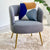 Mid-Century Gray Terry Accent Chair