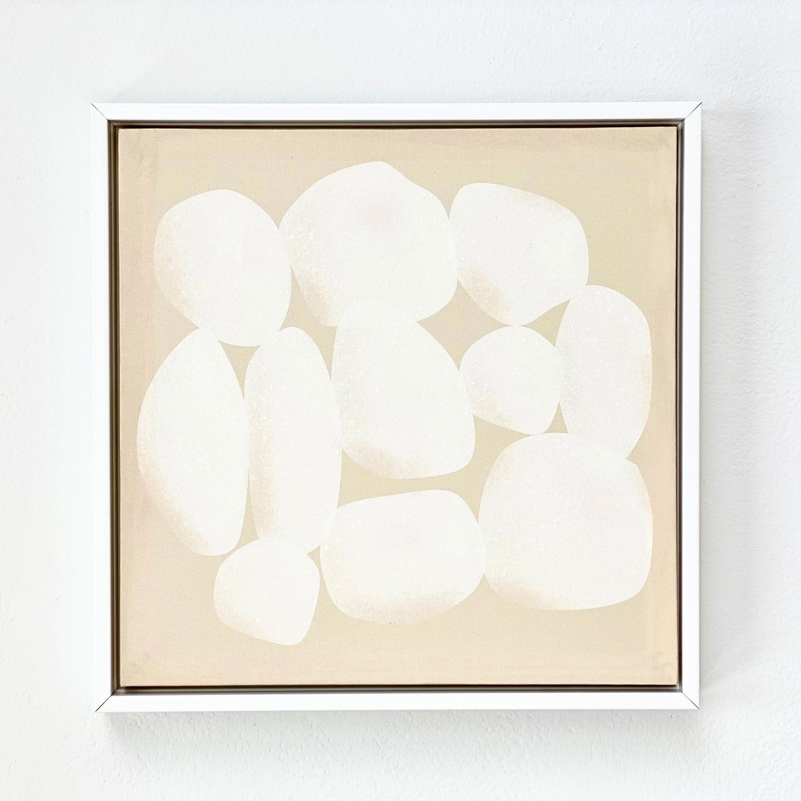 Neutral Stones Framed Canvas Wall Art