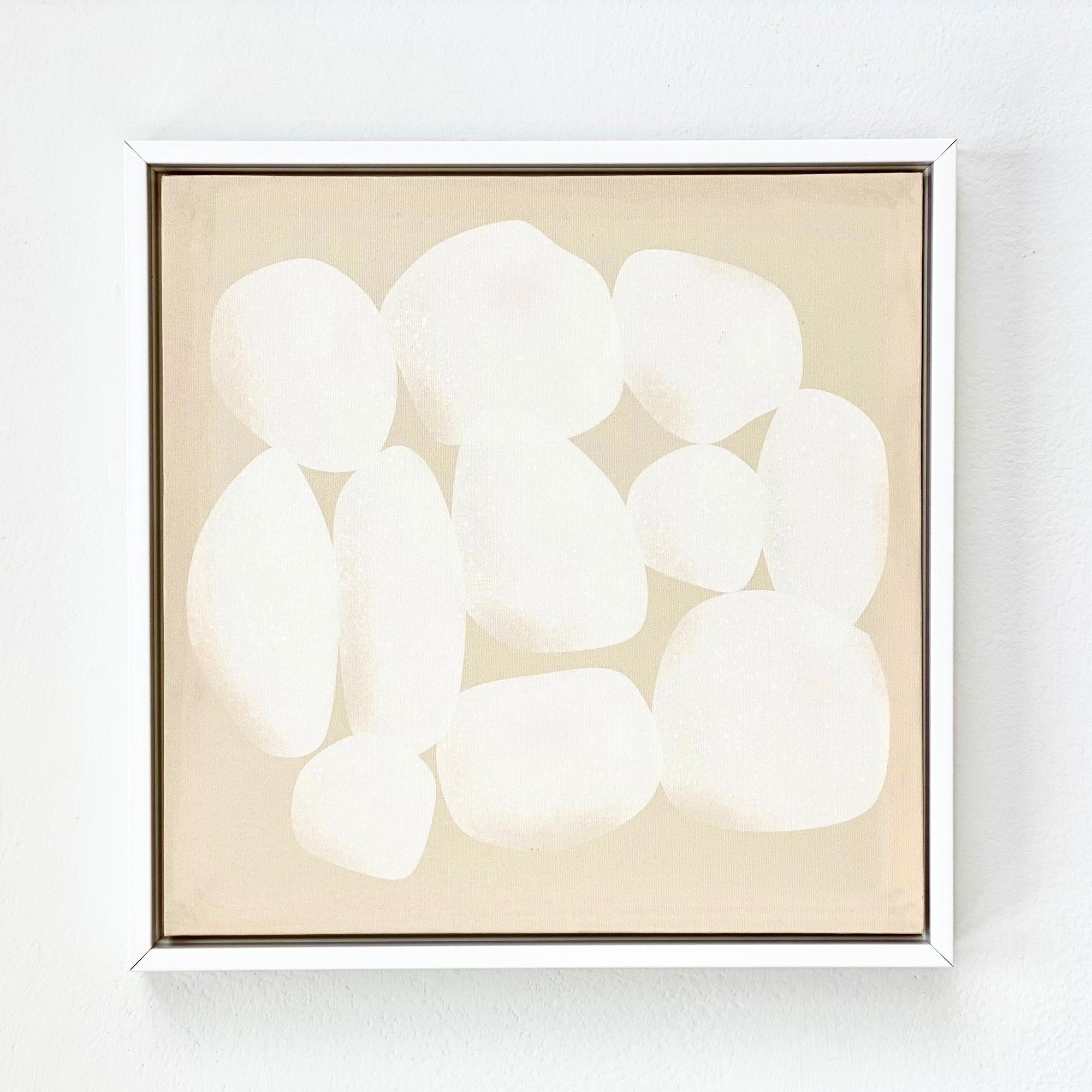 Neutral Stones Framed Canvas Wall Art