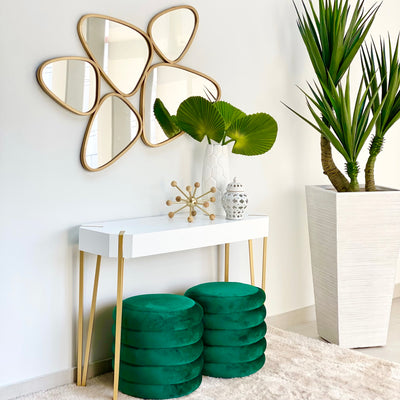 Islands Gold Oval Mirror Wall Decor