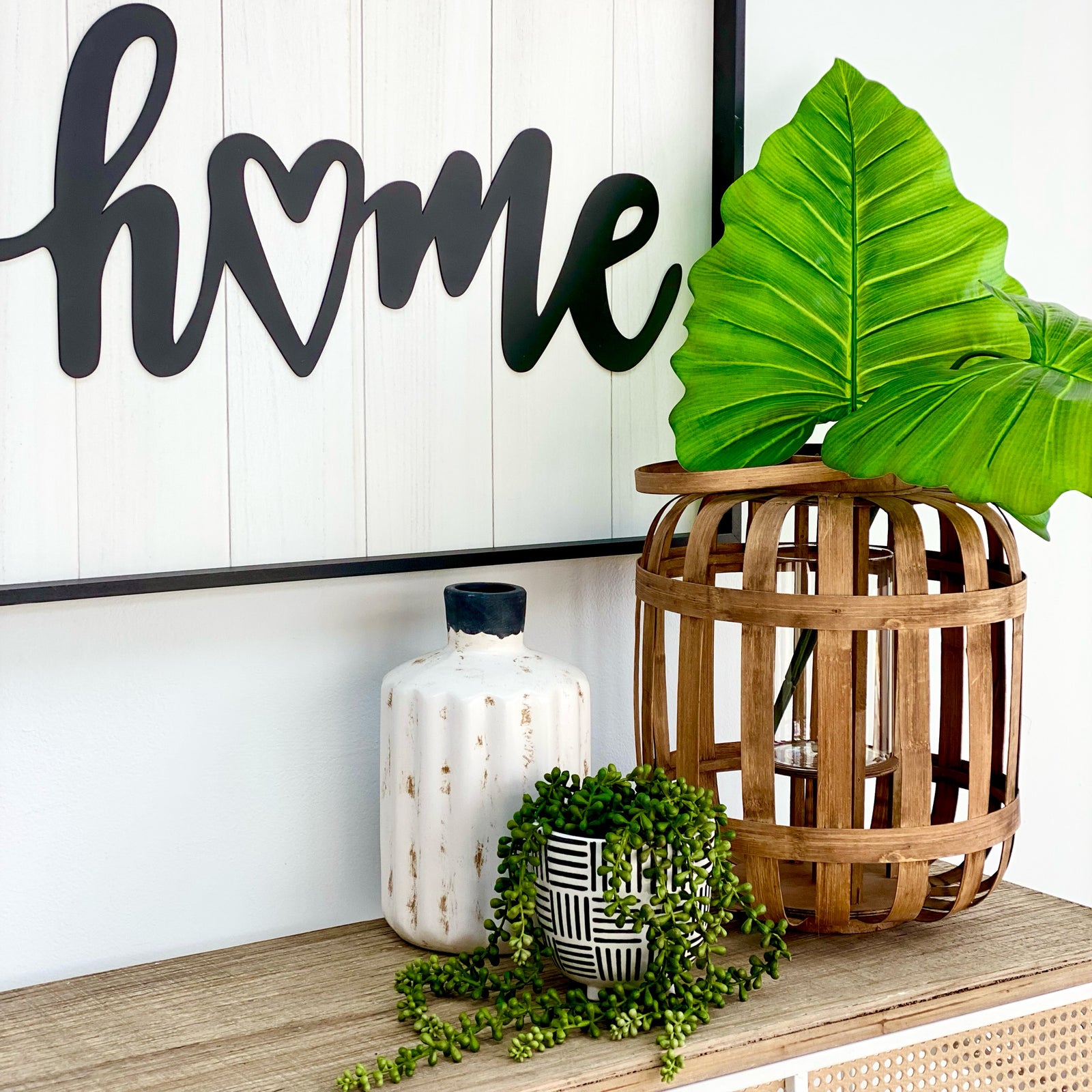 Wood Round Oak Lantern