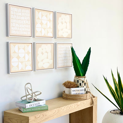 Neutral Sticks Framed Canvas Wall Art