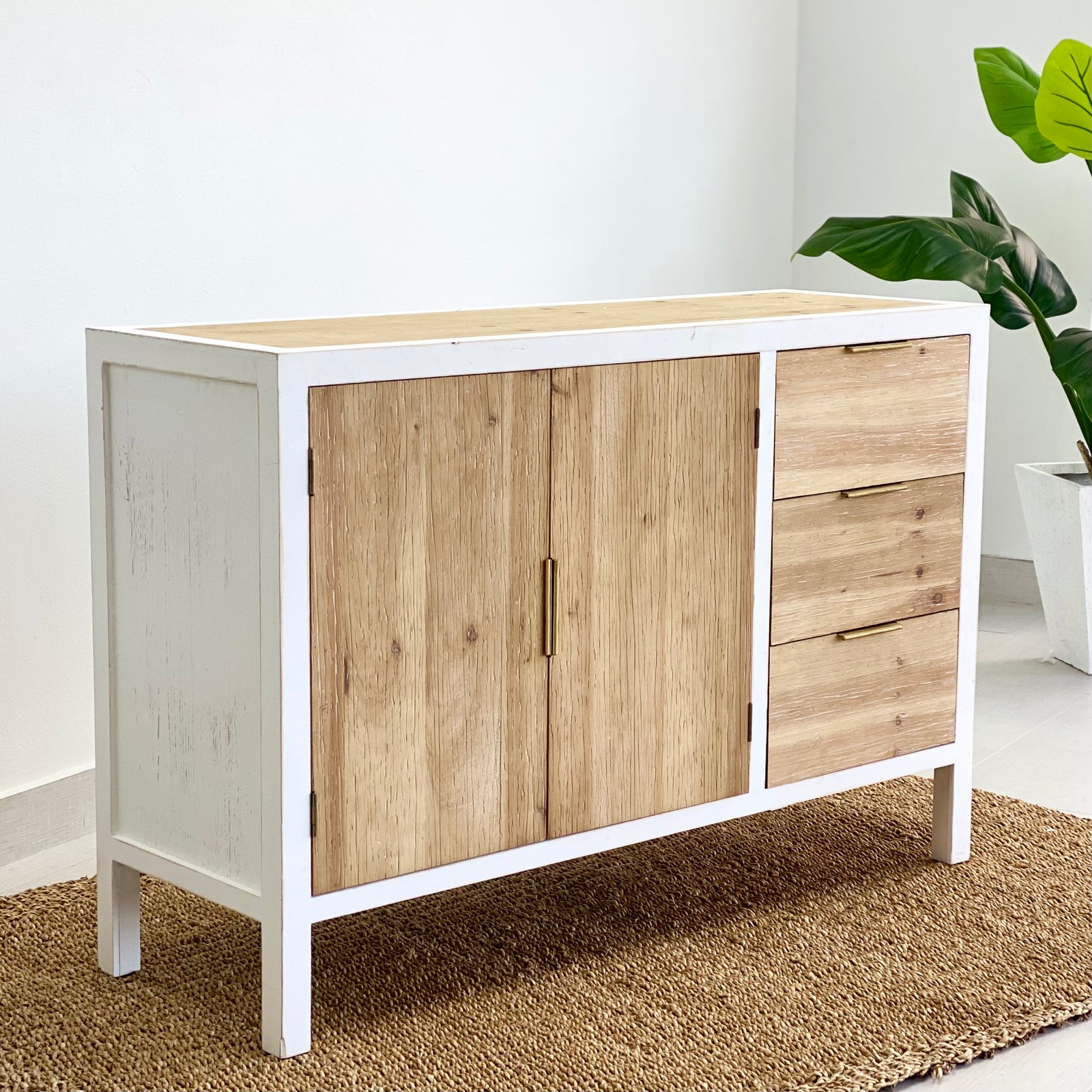 Rustic Wash Entry Cabinet