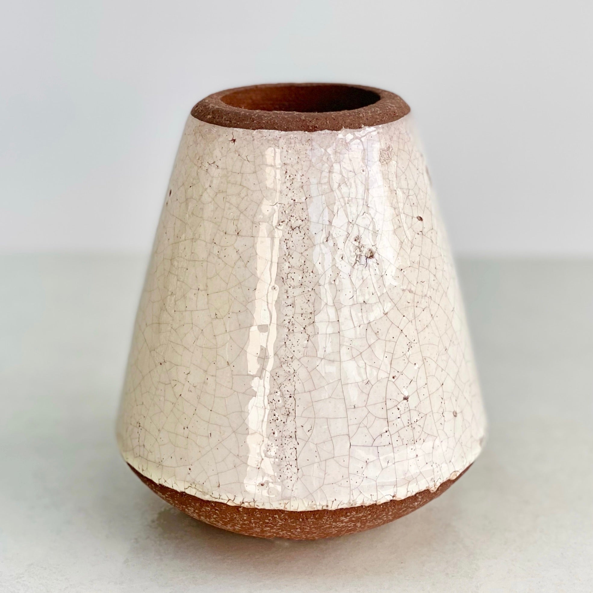 Volcano Ceramic Bone White Vase Large