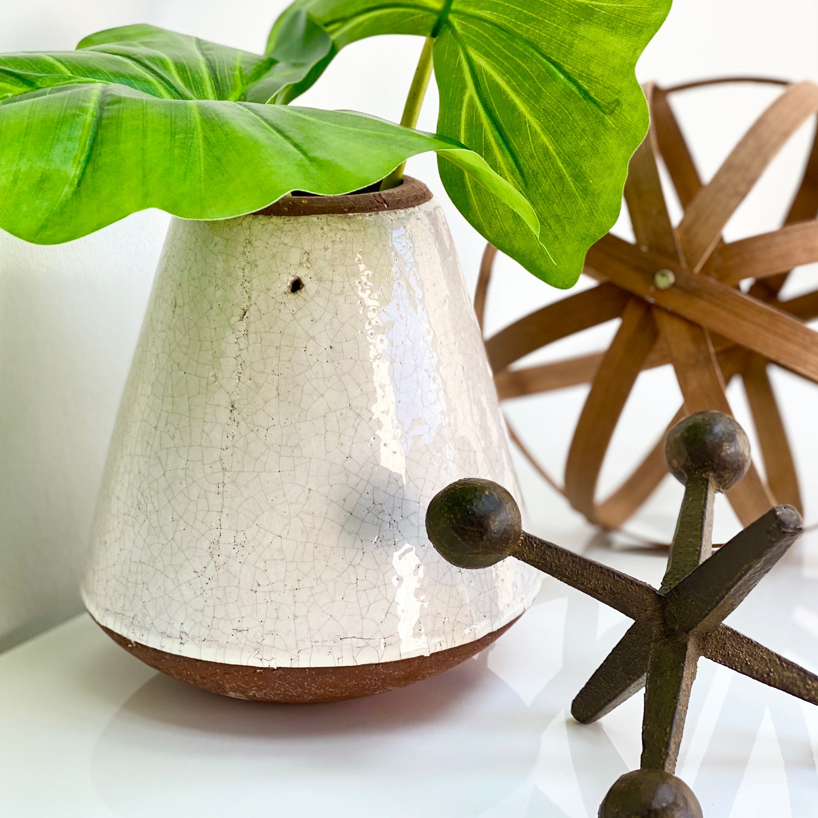 Volcano Ceramic Bone White Vase Large