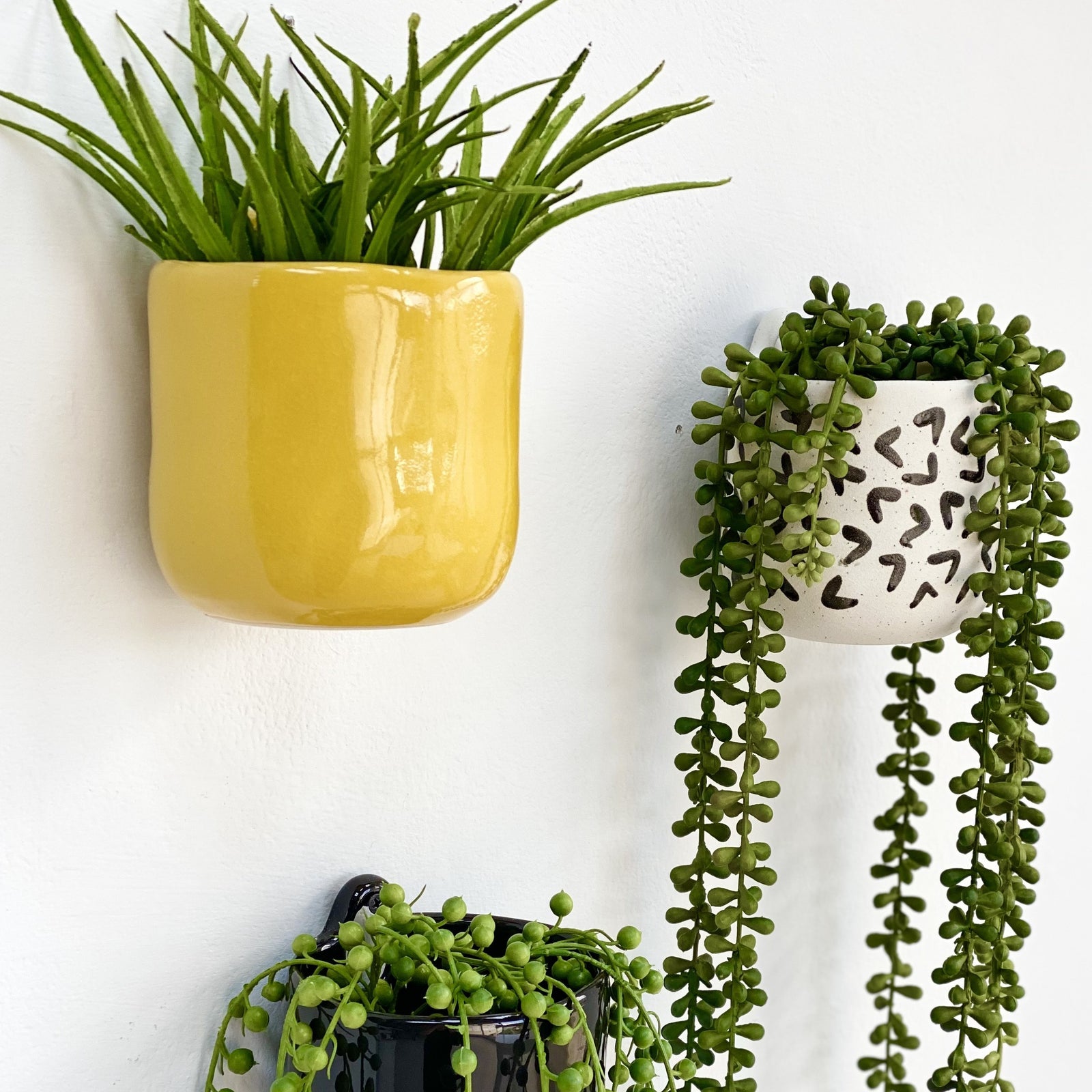 Ceramic Hang Yellow Vase
