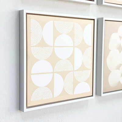 Neutral Arcs Framed Canvas Wall Art