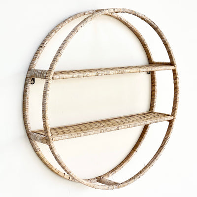Circular Rattan Shelf