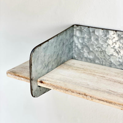 Natural Metal Shelves Set of Three