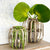 Small Bamboo Round Lantern Glass Candle Holder