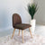 Pivot Natural Top and Black Legs Dining Table Set