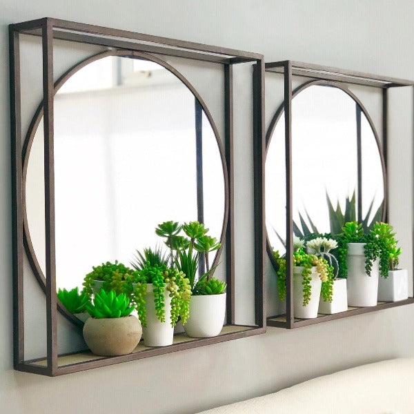 Tristan Square Wooden Clapboard Mirror