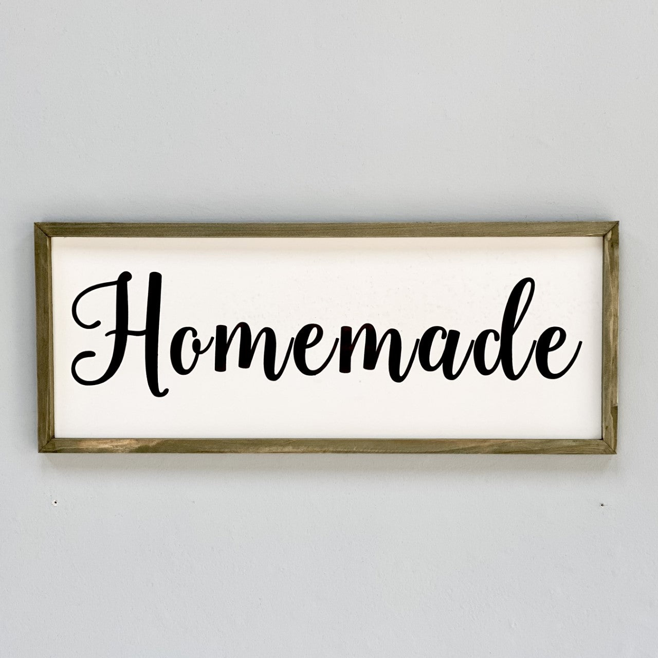 Wood Wall Art Cursive "Homemade"