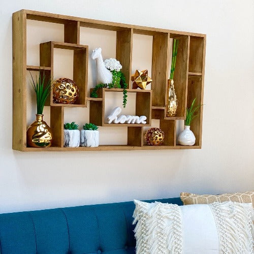 Delmiro Large Wooden Square Shelf